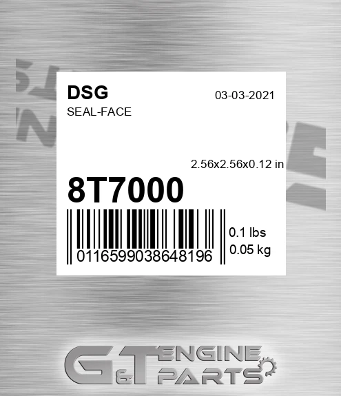 8T7000 DSG Seal-face