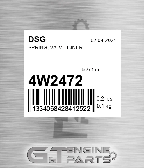 4W2472 Spring, Valve Inner