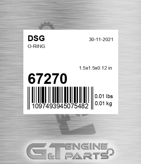 67270 DSG O-ring