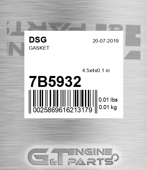 7B5932 Gasket