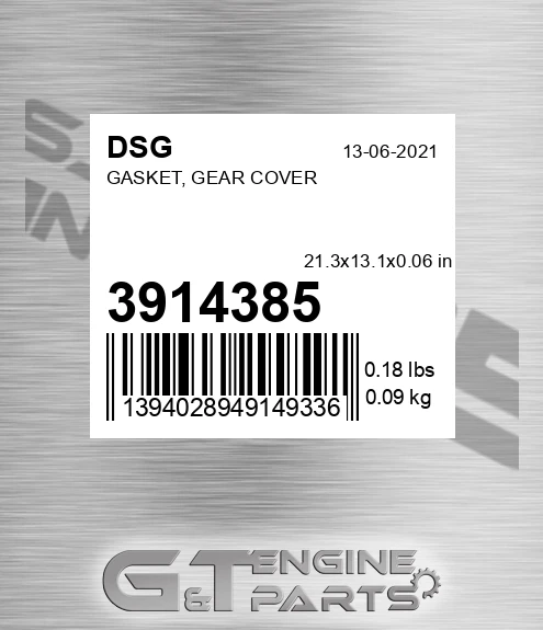 3914385 Gasket, Gear Cover