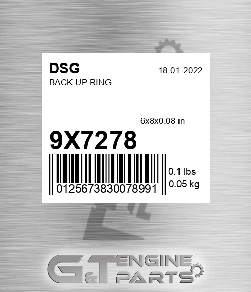 9X7278 Back Up Ring