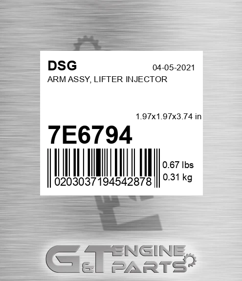 7E6794 Arm Assy, Lifter Injector
