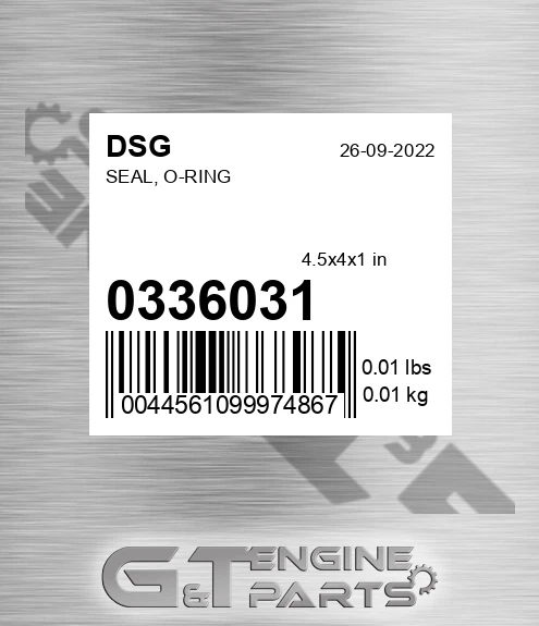 0336031 Seal, O-ring
