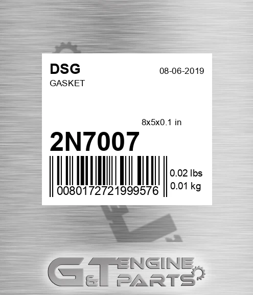 2N7007 DSG Gasket