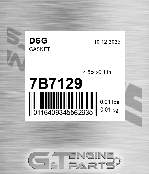 7B7129 Gasket