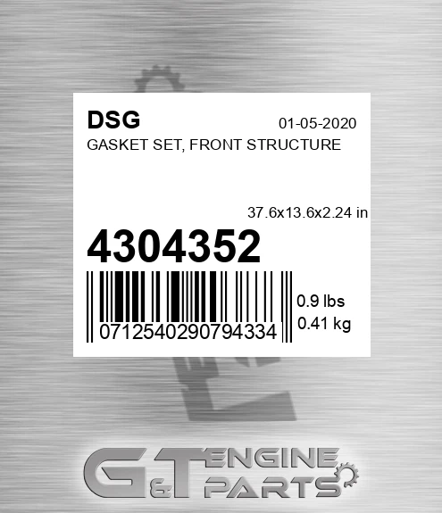 4304352 Gasket Set, Front Structure