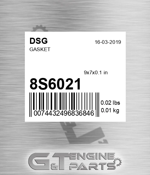 8S6021 DSG Gasket