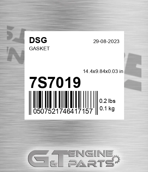 7S7019 DSG Gasket