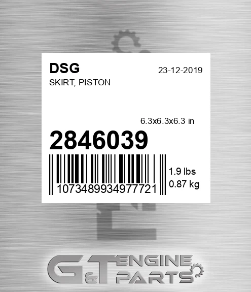 2846039 Skirt, Piston