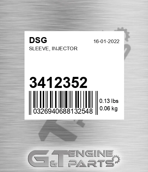3412352 DSG Sleeve, Injector