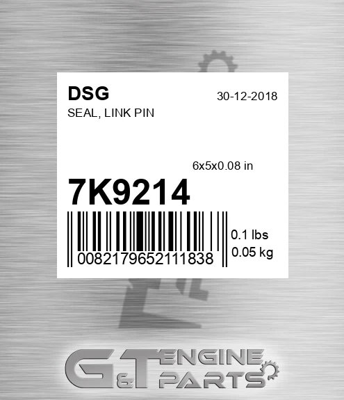 7K9214 Seal, Link Pin