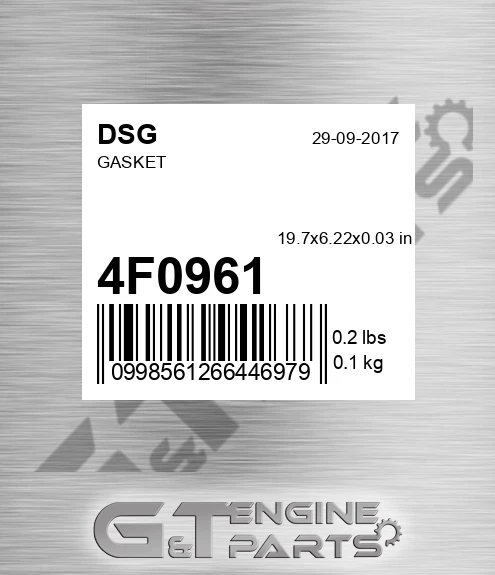 4F0961 Gasket