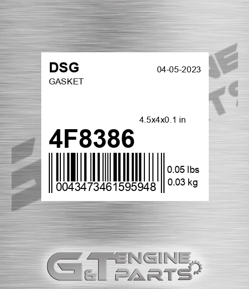 4F8386 Gasket