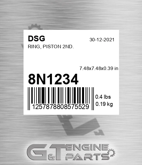 8N1234 DSG Ring, Piston 2nd.