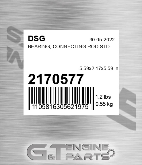 2170577 DSG Bearing, Connecting Rod Std.