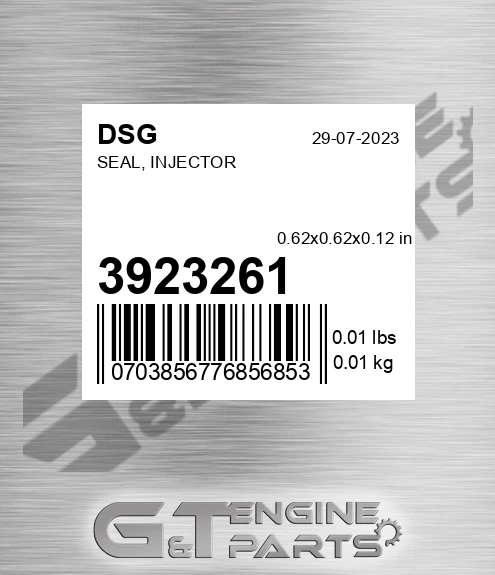3923261 DSG Seal, Injector