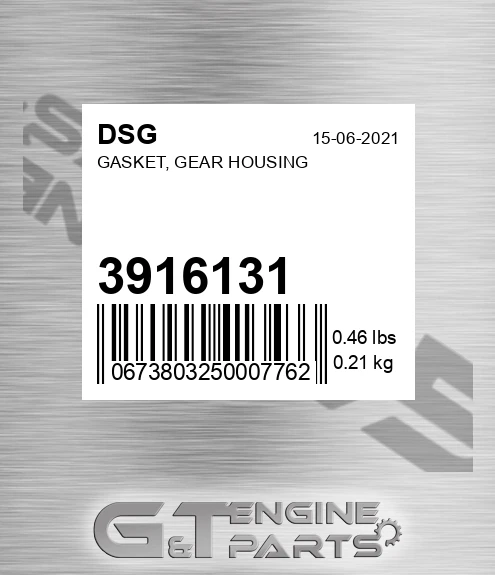 3916131 Gasket, Gear Housing