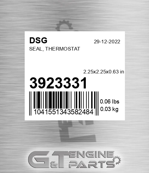 3923331 Seal, Thermostat