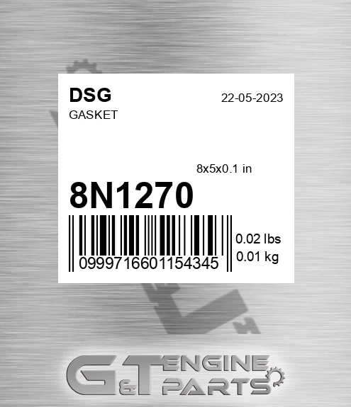 8N1270 DSG Gasket