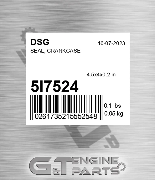 5I7524 Seal, Crankcase
