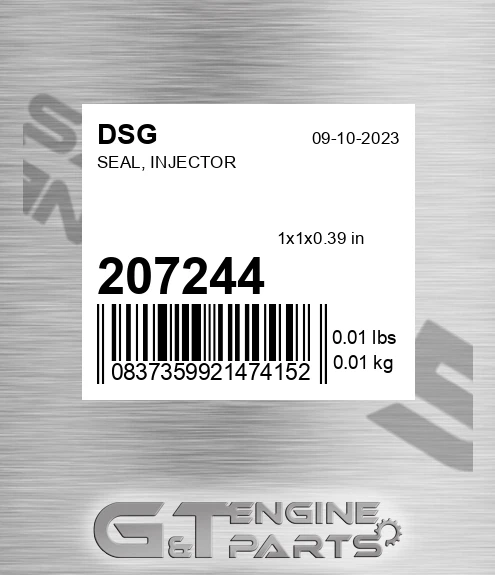 207244 Seal, Injector