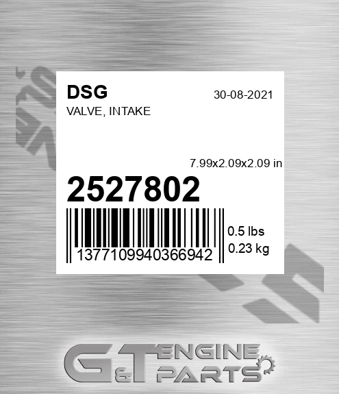 2527802 Valve, Intake