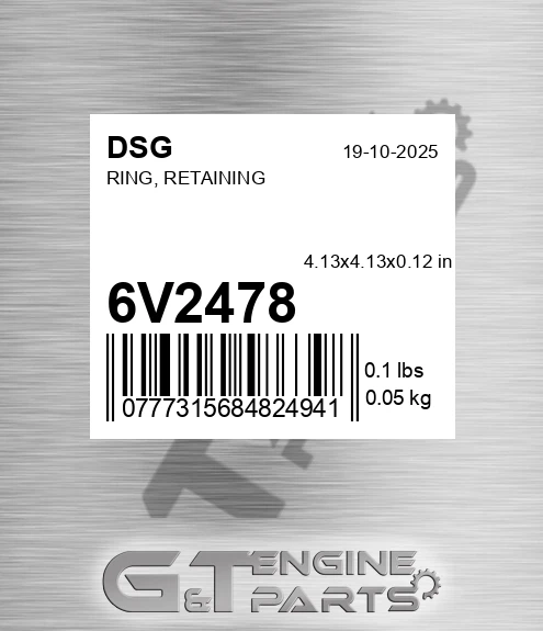 6V2478 DSG Ring, Retaining