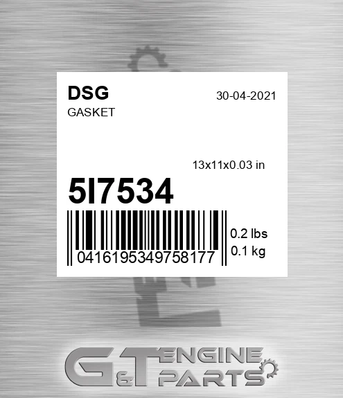 5I7534 DSG Gasket