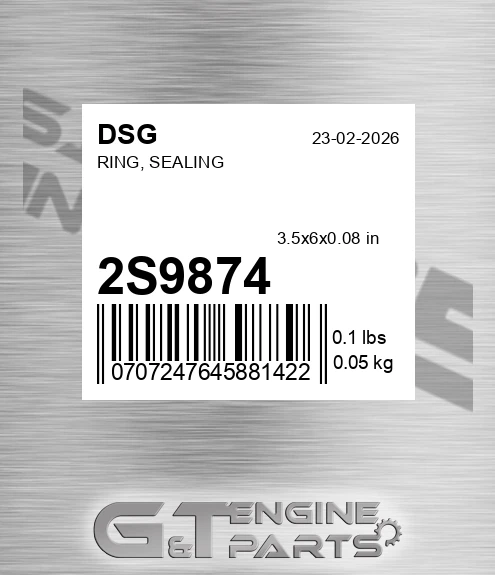 2S9874 Ring, Sealing