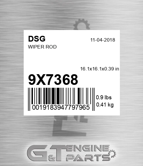 9X7368 Wiper Rod