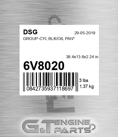 6V8020 DSG Group-cyl Blk/oil Pan*