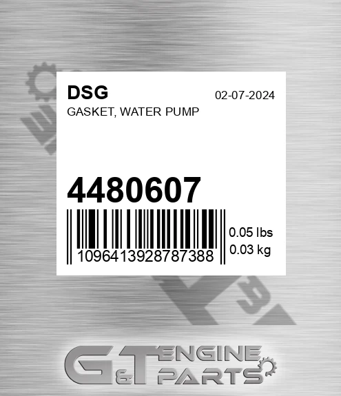 4480607 Gasket, Water Pump