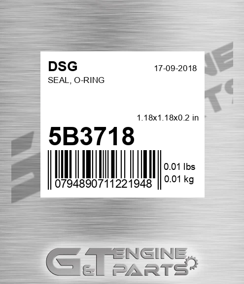 5B3718 Seal, O-ring