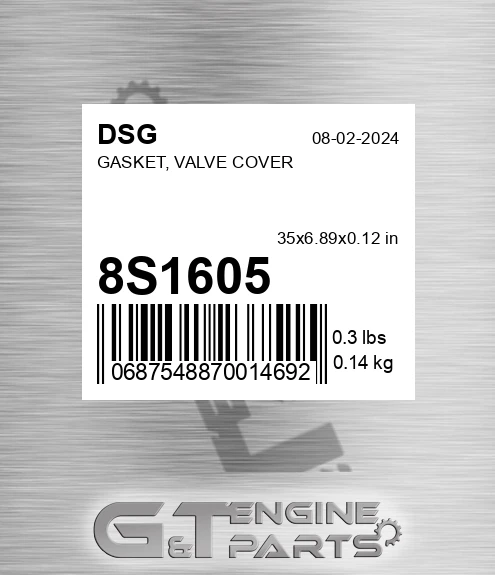 8S1605 Gasket, Valve Cover