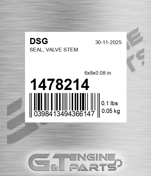 1478214 Seal, Valve Stem