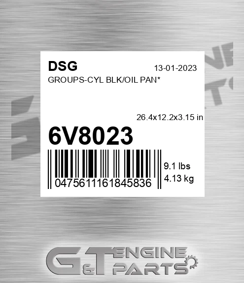 6V8023 DSG Groups-cyl Blk/oil Pan*