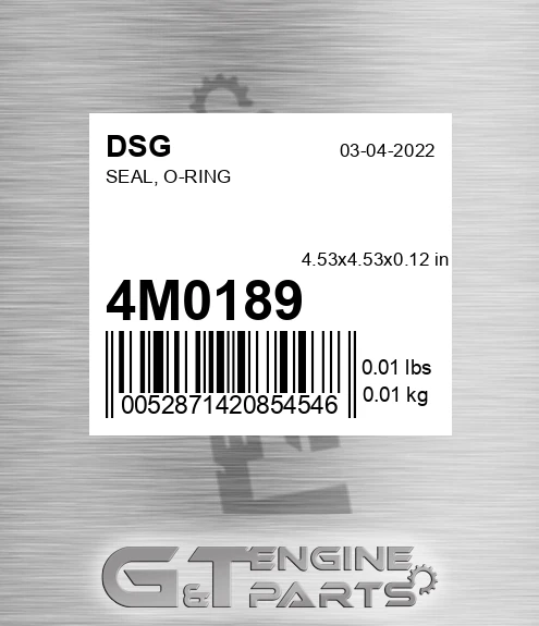 4M0189 Seal, O-ring