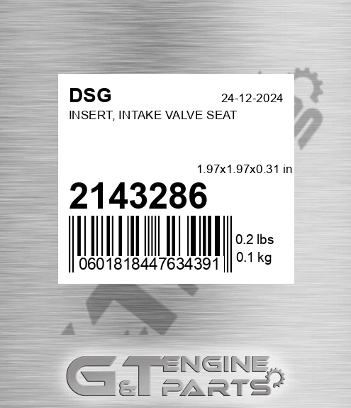 2143286 Insert, Intake Valve Seat