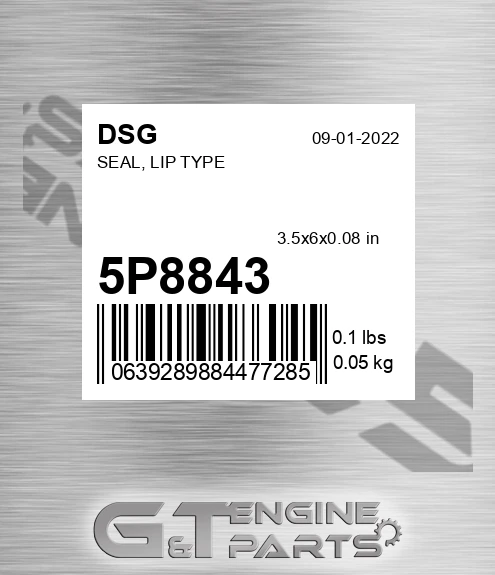 5P8843 DSG Seal, Lip Type