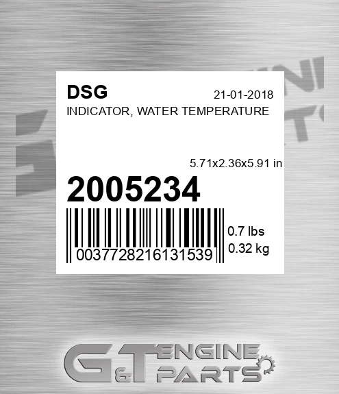 2005234 Indicator, Water Temperature