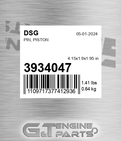 3934047 Pin, Piston