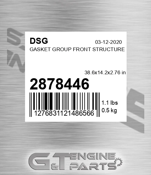 2878446 Gasket Group Front Structure
