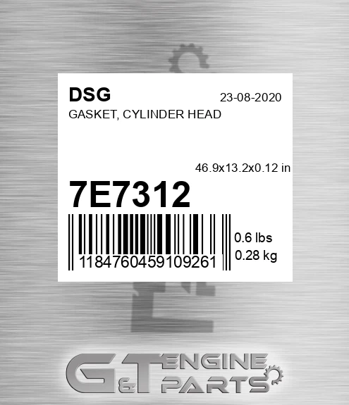 7E7312 DSG Gasket, Cylinder Head
