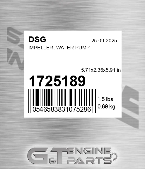 1725189 Impeller, Water Pump