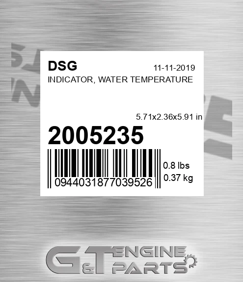 2005235 DSG Indicator, Water Temperature