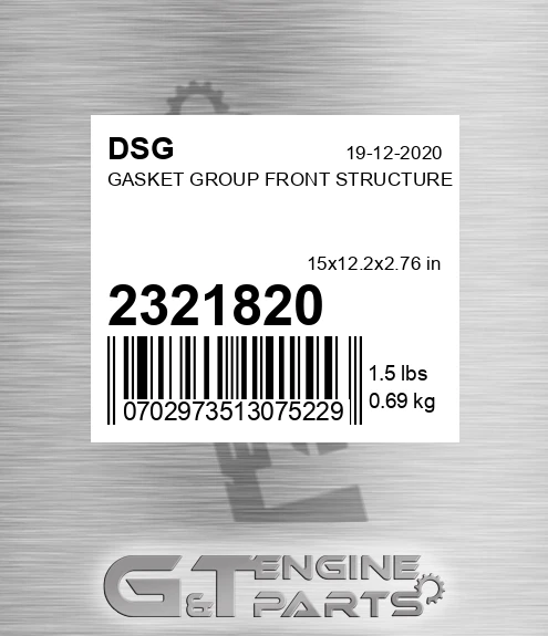 2321820 DSG Gasket Group Front Structure