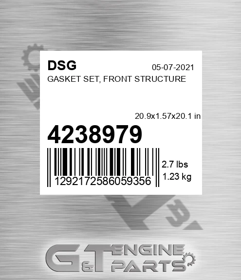 4238979 Gasket Set, Front Structure