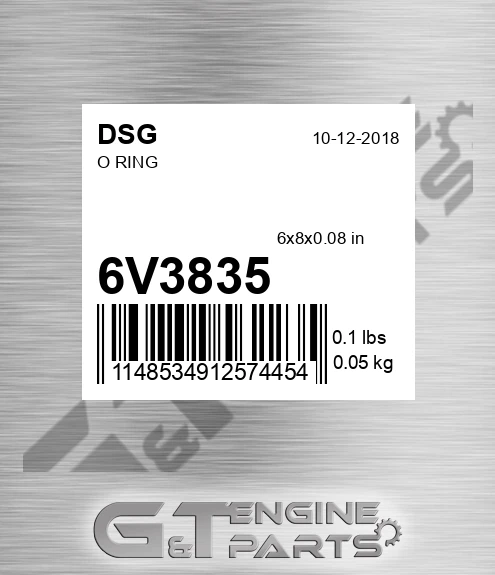 6V3835 DSG O Ring