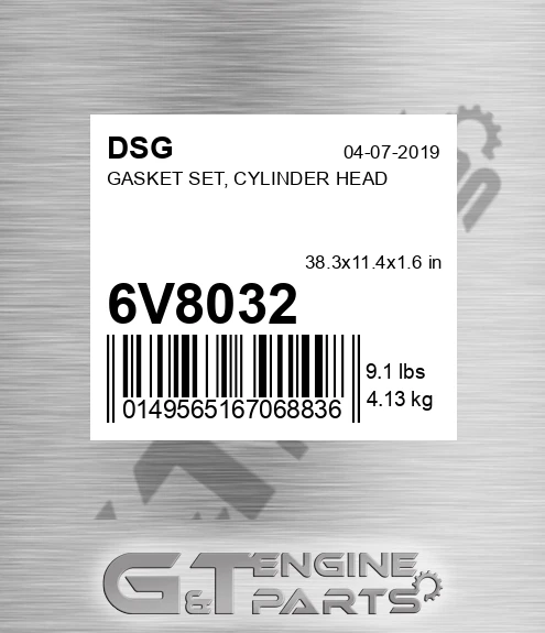 6V8032 DSG Gasket Set, Cylinder Head